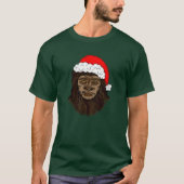 T-shirt Funny Bigfoot Dans L'Humour Sasquatch De Santa Hat (Devant)