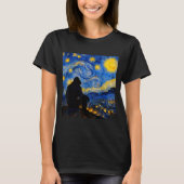 T-shirt Funny Bigfoot Graphic Van Gogh Style Sasquatch Sta (Devant)