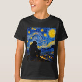 T-shirt Funny Bigfoot Graphic Van Gogh Style Sasquatch Sta (Devant)