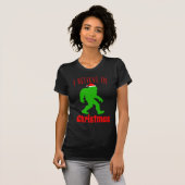 T-shirt Funny Bigfoot Je Crois En Noël (Devant entier)
