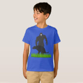 T-shirt Funny Bigfoot marchant le chien (Devant entier)