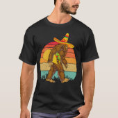 T-shirt Funny Bigfoot marcher avec le gros Taco (Devant)
