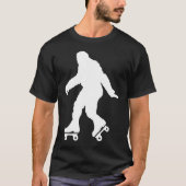 T-shirt Funny Bigfoot Roller Patinage (Devant)