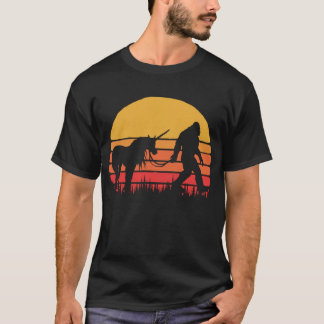 T-shirt Funny Bigfoot Sasquatch Et Unicorne