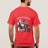 T-shirt Funny Biker Santa Claus Gang | Rock et Roll (Dos)