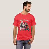 T-shirt Funny Biker Santa Claus Gang | Rock et Roll (Devant entier)