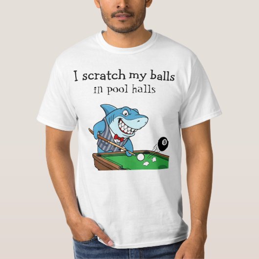 T-shirt Funny Billiards Pool Hall Rebel (Devant)