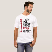 T-shirt Funny Billiards Pool Shooting Aiming (Devant entier)