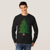 T-shirt Funny Binary Christmas Tree Ordinateur Programmate (Devant entier)