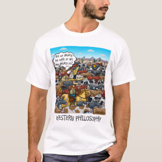 T-shirt Funny Birthday card avec Western Philosophy