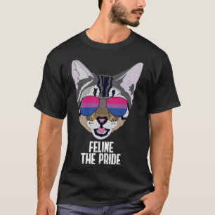 T-shirt Funny Bisexual Feline La Fierté Bi Pride Chat Love