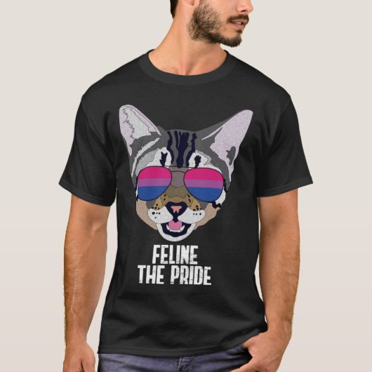 T-shirt Funny Bisexual Feline La Pride Bi Pride Amoureux d (Devant)