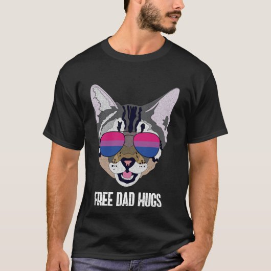 T-shirt Funny Bisexual Free Papa Hugs Bi Pride Amoureux de (Devant)