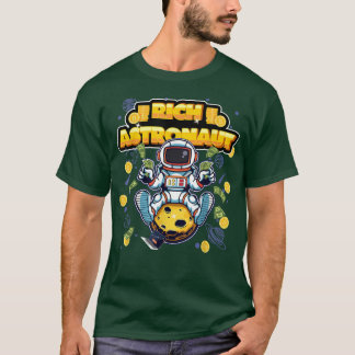 T-shirt Funny Bitcoin Riche astronaute argent Lune échange