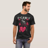 T-shirt Funny Black Bird F-caw-f Anti Valentines Day Singl (Devant entier)