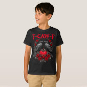 T-shirt Funny Black Bird F-caw-f Anti Valentines Day Singl (Devant entier)