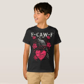 T-shirt Funny Black Bird F-caw-f Anti Valentines Day Singl (Devant entier)