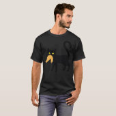 T-shirt Funny Black Cat Anti Felon (Devant entier)