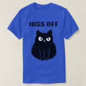 T-shirt Funny Black Cat Hiss Off Meow Cat (Design devant)