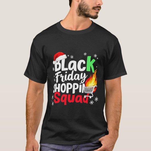 T-shirt Funny Black Friday Shopping Squad (Devant)