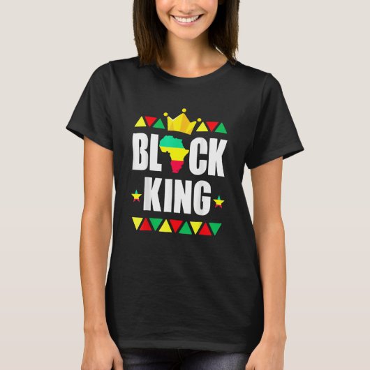 T-shirt Funny Black King Black Power Black History Month (Devant)