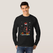 T-shirt Funny Black Lab Chien Noël Teindeer (Devant entier)