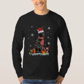 T-shirt Funny Black Lab Chien Noël Teindeer (Devant)