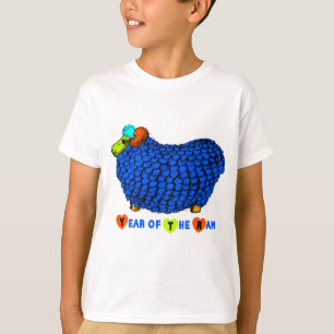 T-shirt Funny Bleu Bélier Chinois Nouvel An Zodiac Les enf