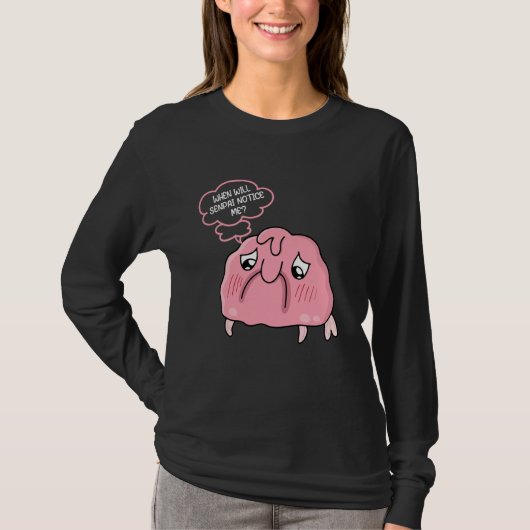 T-shirt Funny Blobfish - When Will Senpai Notice Me - Anim (Devant)