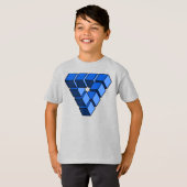 T-shirt Funny Blue Black Toy Blocks Triangle Vector Art (Devant entier)