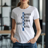 T-shirt Funny Blue Computer Programmer Café Débogage Rerem