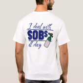 T-shirt Funny Blue Nurse 2 côtés Typographie Oxygen SOB (Dos)