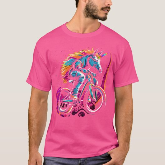 T-shirt Funny Bmx Unicorn Vélo Magique Vélo Rider (Devant)