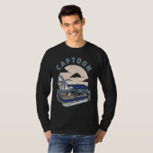 T-shirt Funny Boating Captoon Pontoon Tritoon Captain Pont (Devant entier)