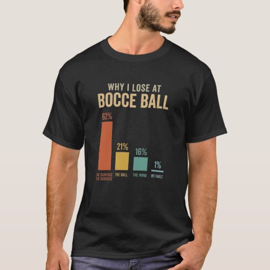 T-shirt Funny Bocce Ball Why I Lose At Bocce Ball lawn (Devant)