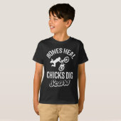 T-shirt Funny Bones Heal Chicks Dig S Bmx Biking  (Devant entier)