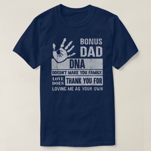 T-shirt Funny Bonus Dad Father's Day Step Dad Gift For (Design devant)
