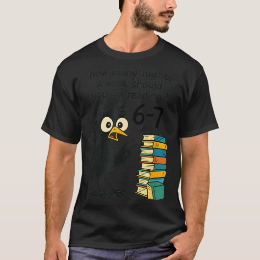 T-shirt Funny Bookworm 6 7 Meme Design _ Reading Nights Hu (Devant)