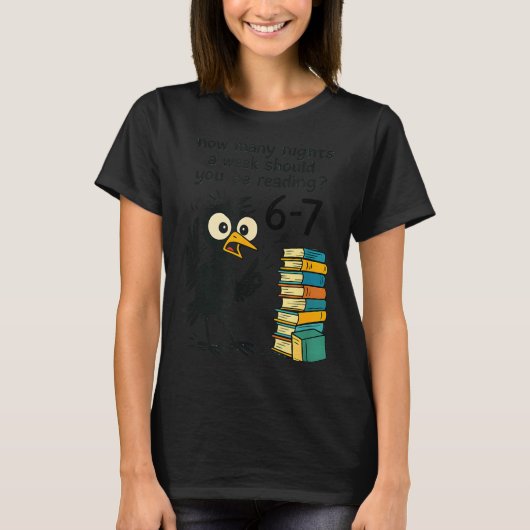 T-shirt Funny Bookworm 6 7 Meme Design _ Reading Nights Hu (Devant)