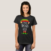T-shirt Funny Boss Elf Family Christmas Boss Elf Sweater M (Devant entier)