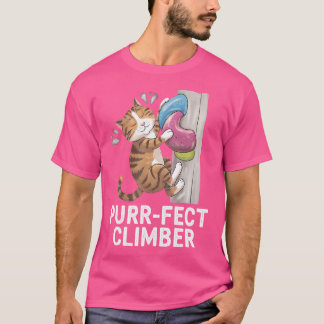 T-shirt Funny Bouldering Cat Rock Escalade Amoureux des ch