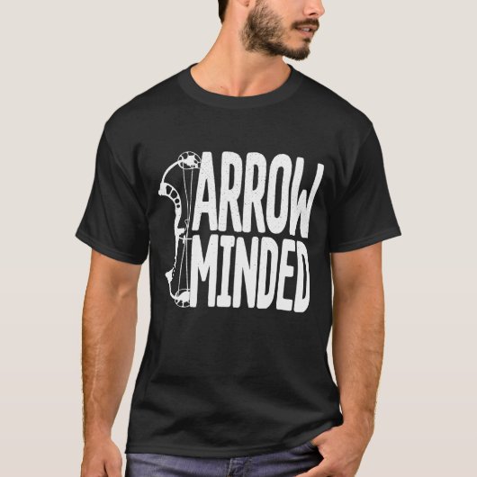 T-shirt Funny Bow Archery Fan Arrow Minded (Devant)
