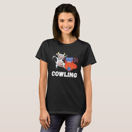T-shirt Funny Bowling Cow Bowler Strike Bowling Pin Bowlin (Devant entier)