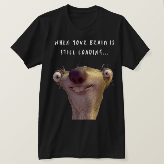 T-shirt Funny Brain Loading Meme – Relatable Humorous Art (Design devant)