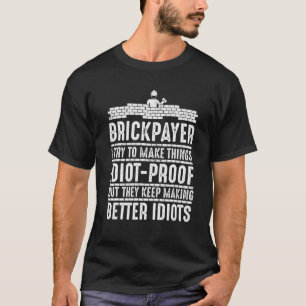 T-shirt Funny Bricklayer Design Hommes Papa Brick Mason Ma