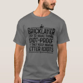 T-shirt Funny Bricklayer Design Hommes Papa Brick Mason Ma (Devant)