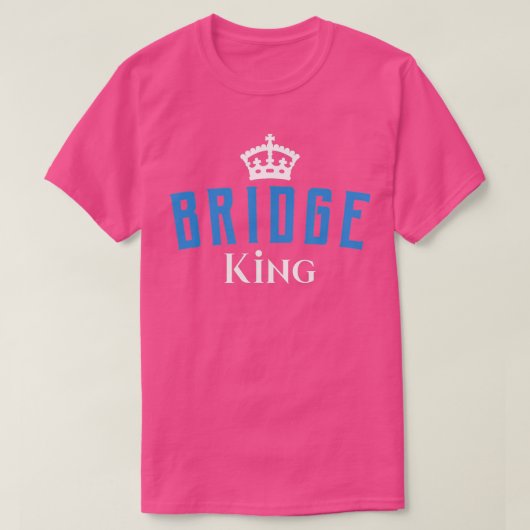 T-shirt Funny Bridge King Card Jeu (Design devant)