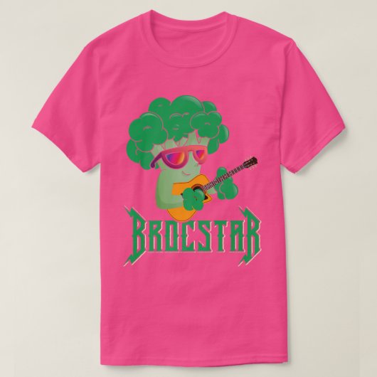 T-shirt Funny Brocstar Guitare Broccoli (Design devant)