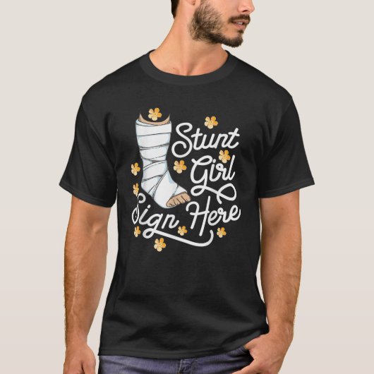 T-shirt Funny Broken Leg Obtenez Bien Cadeau Pour Les Fill (Devant)