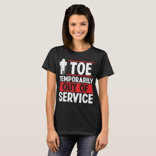 T-shirt Funny Broken Toe Recovery Hummor Toe Warrior (Devant entier)